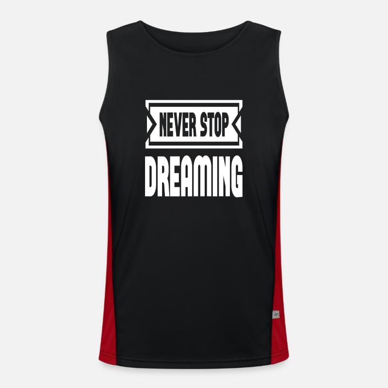 Never Stop Dreaming Men's Functional Contrast Tank Top 