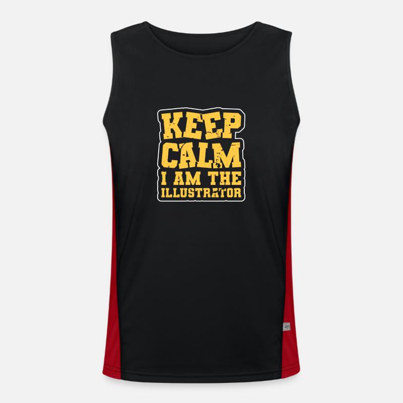 Designer Designer Drawing Men's Functional Contrast Tank Top 