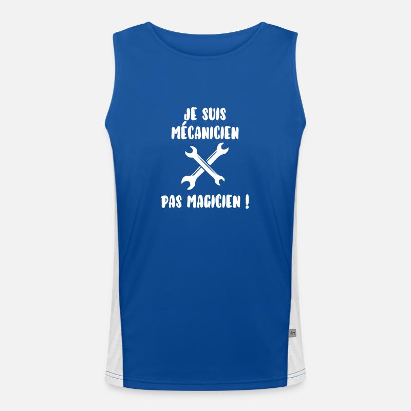 Mécanicien pas magicien Débardeur respirant contrasté Homme 