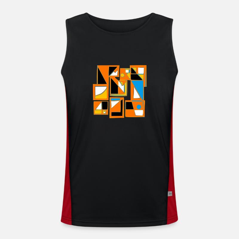Design abstrait style 70 s Débardeur respirant contrasté Homme 