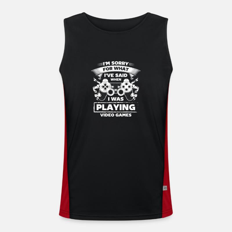 Nerd Online Game Controller - Men's Functional Contrast Tank Top  - black/red