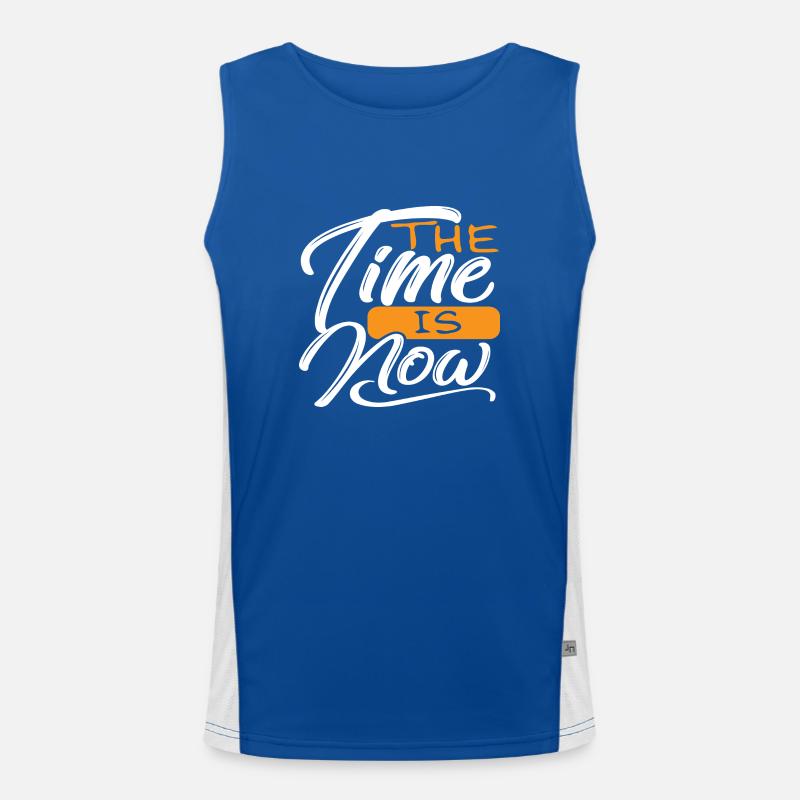 The Time is Now Funktionelles Kontrast-Tank Top für Männer 