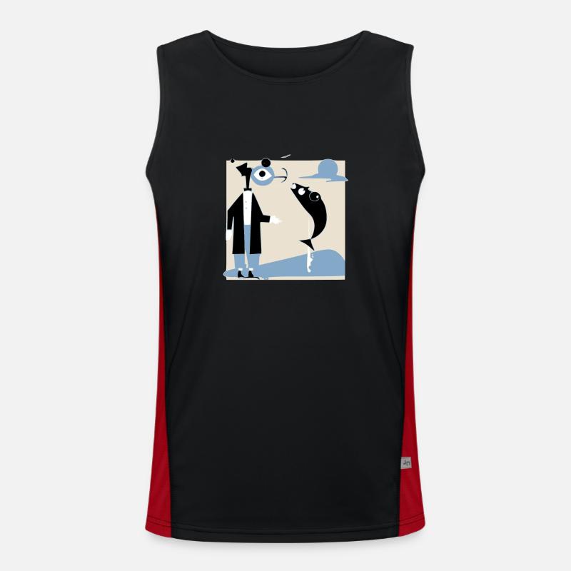 Der Mann des Meeres Funktionelles Kontrast-Tank Top für Männer 