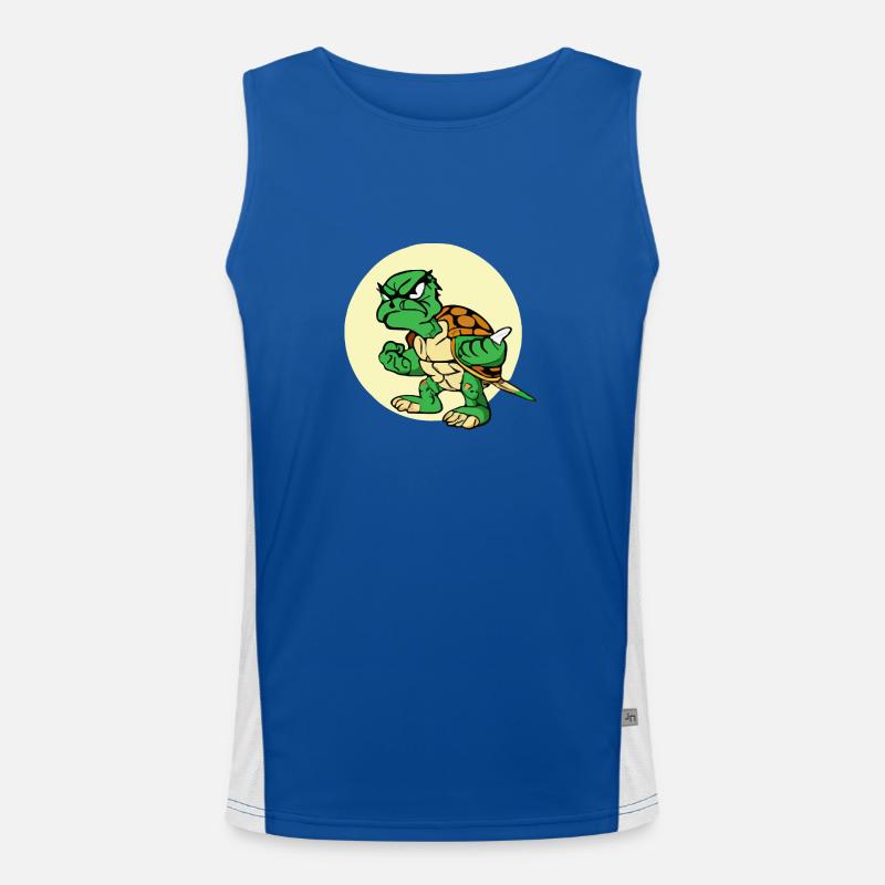 Lili the grumpy turtle Men's Functional Contrast Tank Top 