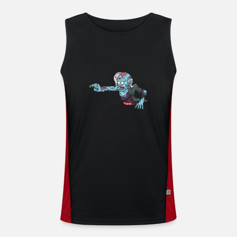 Krabbelnder Zombie Funktionelles Kontrast-Tank Top für Männer 