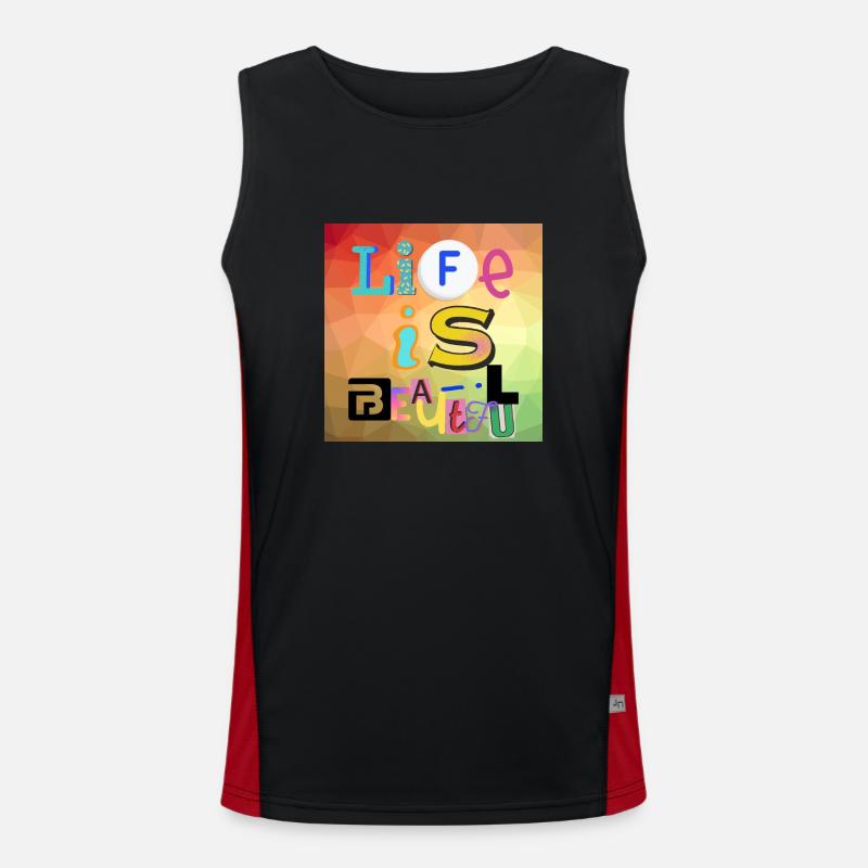 Das Leben ist schön Funktionelles Kontrast-Tank Top für Männer 
