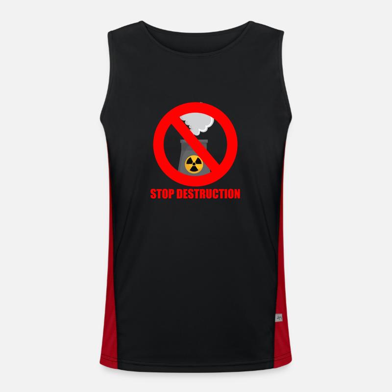 Stop Destruction Men's Functional Contrast Tank Top 