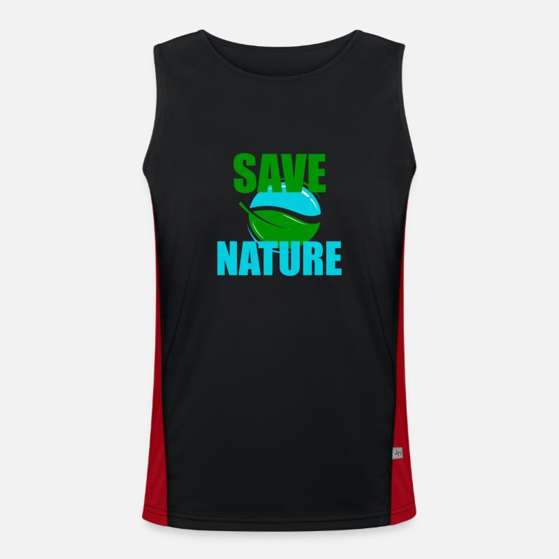 Save Nature Funktionelles Kontrast-Tank Top für Männer 