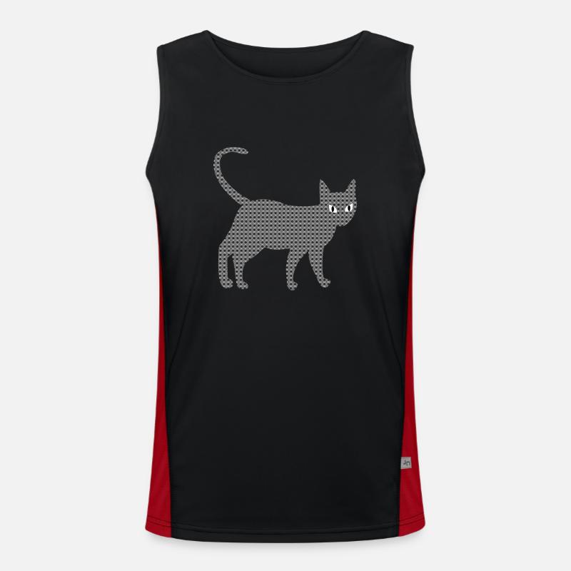 Structural cat Men's Functional Contrast Tank Top 