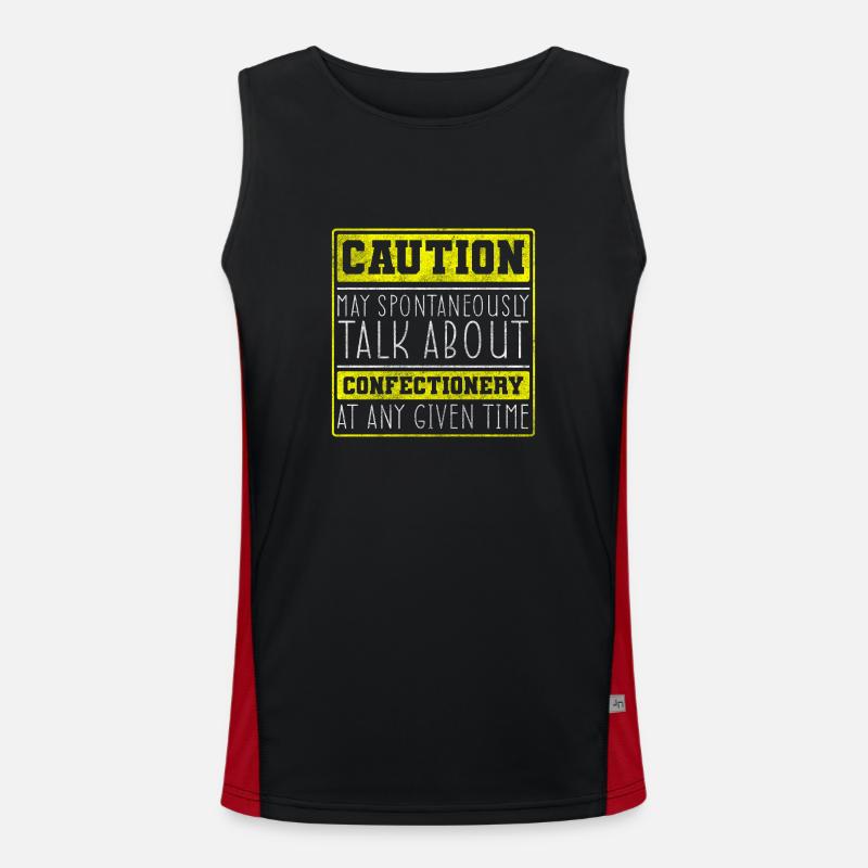 Konditor Schokolade Funktionelles Kontrast-Tank Top für Männer 