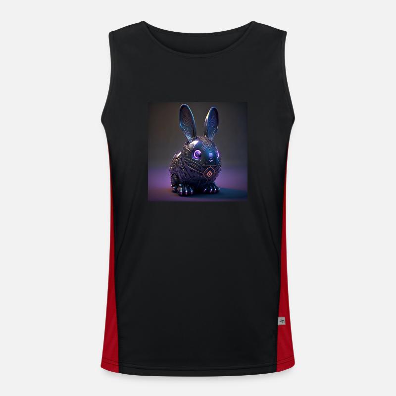 Cyber Punk Osterhase - "Easterpunk" Funktionelles Kontrast-Tank Top für Männer 