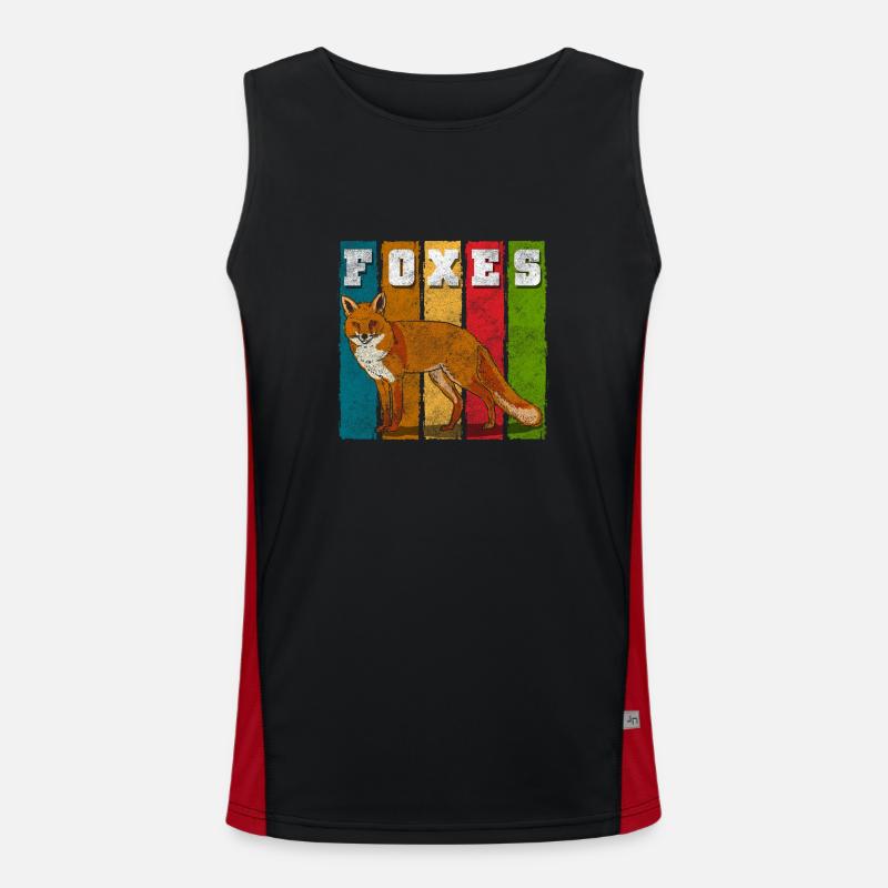 Forest Foxtail Red Fox Men's Functional Contrast Tank Top 