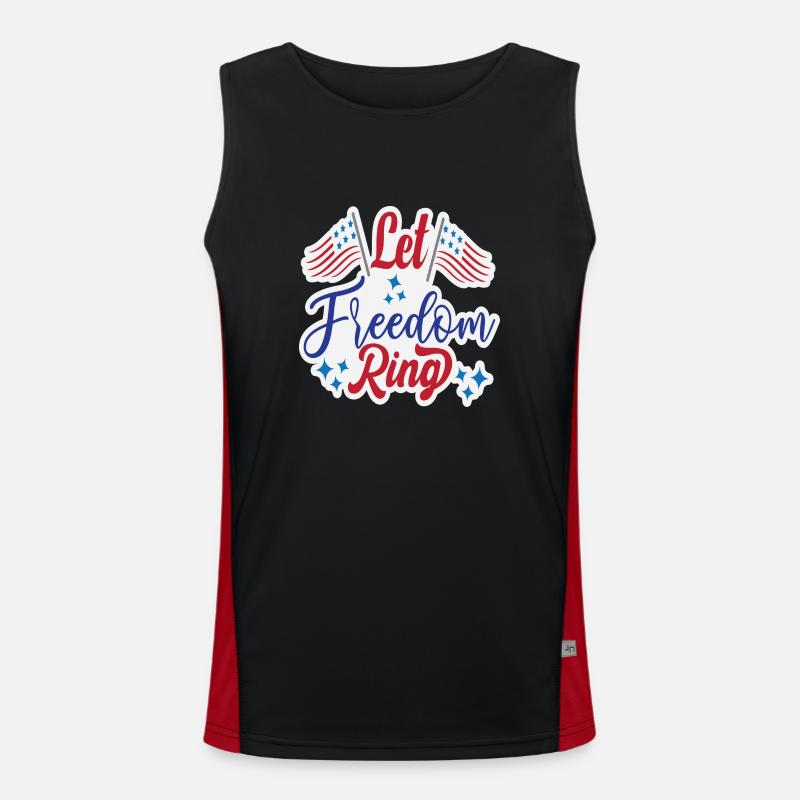 Let Freedom Ring Men's Functional Contrast Tank Top 
