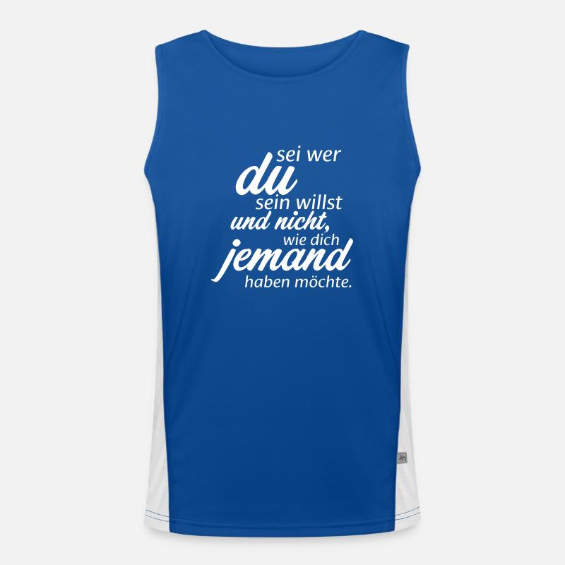 Sei wer du sein willst Funktionelles Kontrast-Tank Top für Männer 