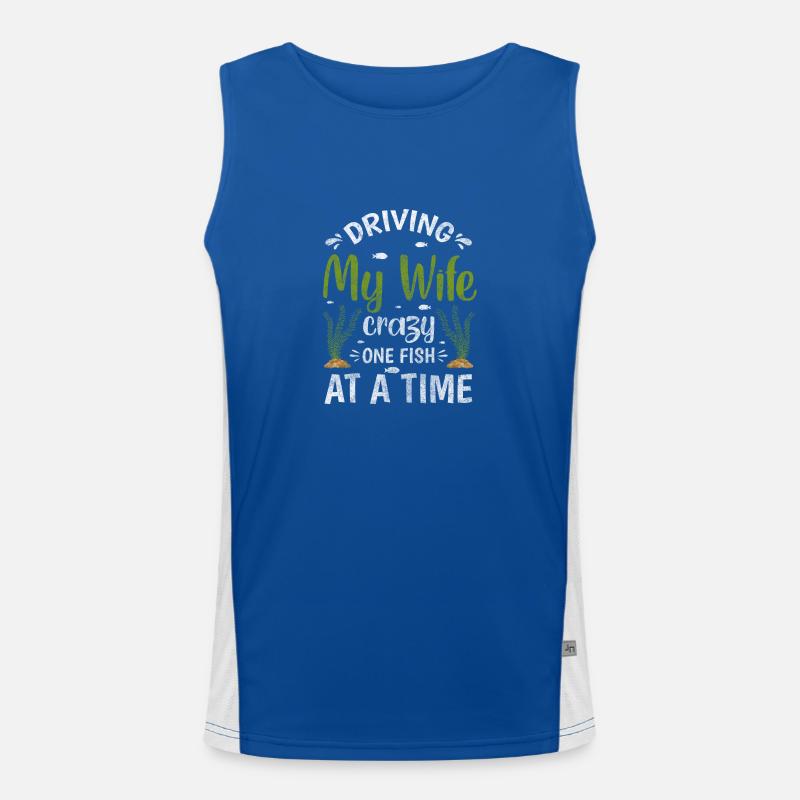 Fish Algae Goldfish Men's Functional Contrast Tank Top 