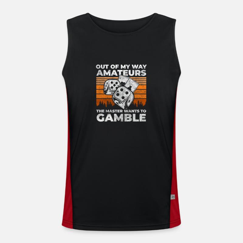 Card Play Game Men's Functional Contrast Tank Top 