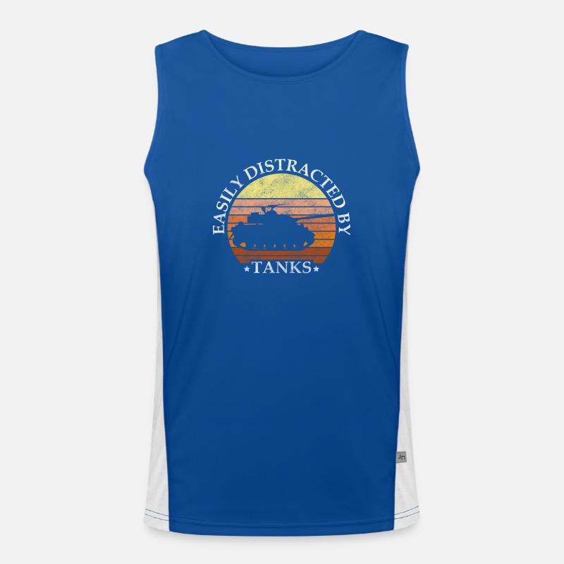 Leopard Fighting Power Men's Functional Contrast Tank Top 