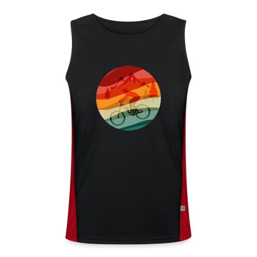 MTB retro design - Funksjonell kontrast-singlet for menn 