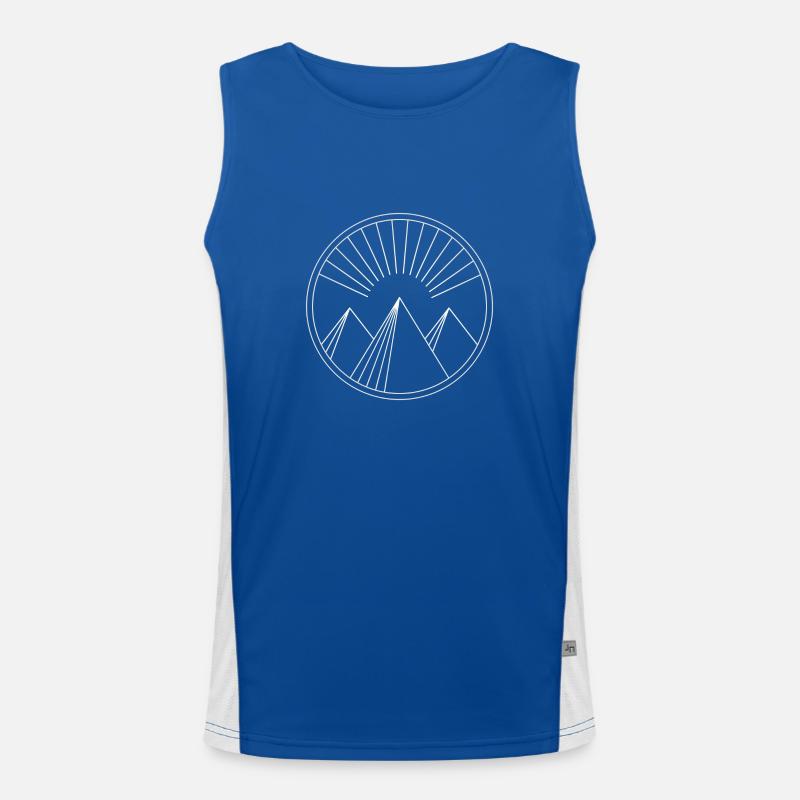 Emblem Berge Funktionelles Kontrast-Tank Top für Männer 