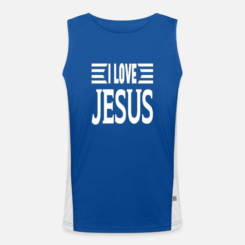 J’aime Jésus Débardeur respirant contrasté Homme 
