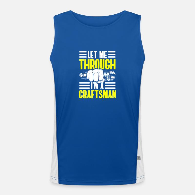 Tool profession carpenter master builder Men's Functional Contrast Tank Top 