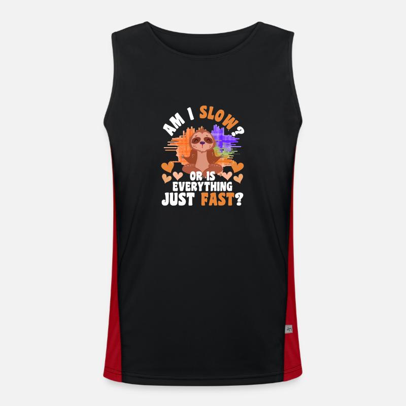 Chilling Lazing Lazy Hanger Men's Functional Contrast Tank Top 