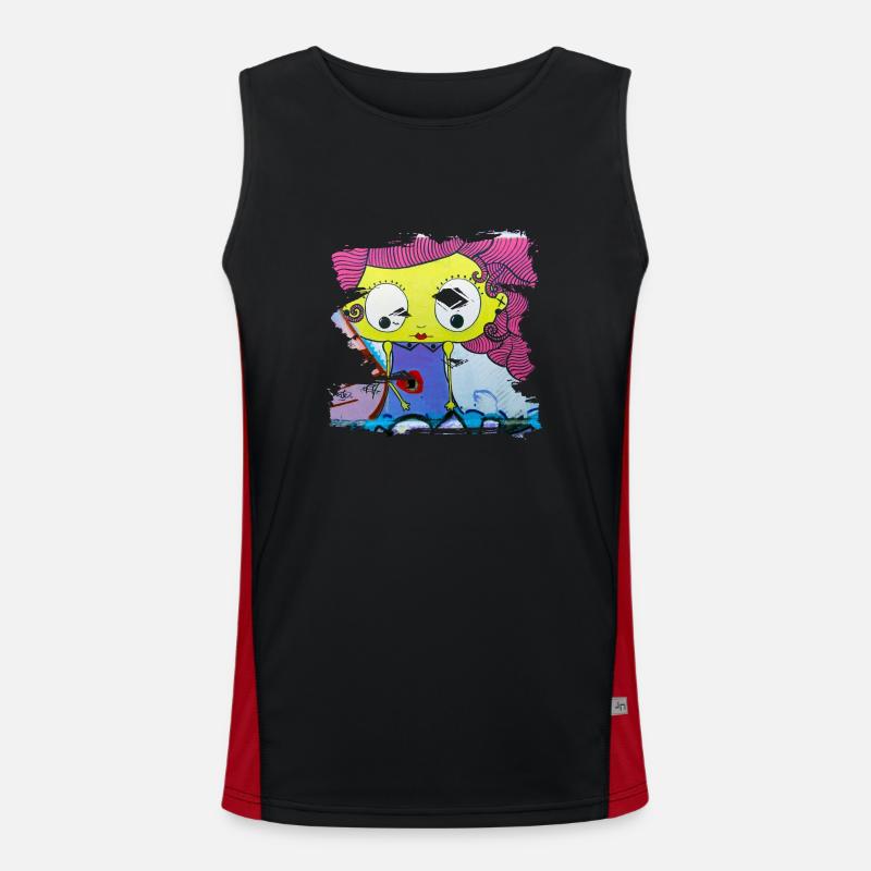 Graffiti style Splash hip hop colors painter color Men's Functional Contrast Tank Top 