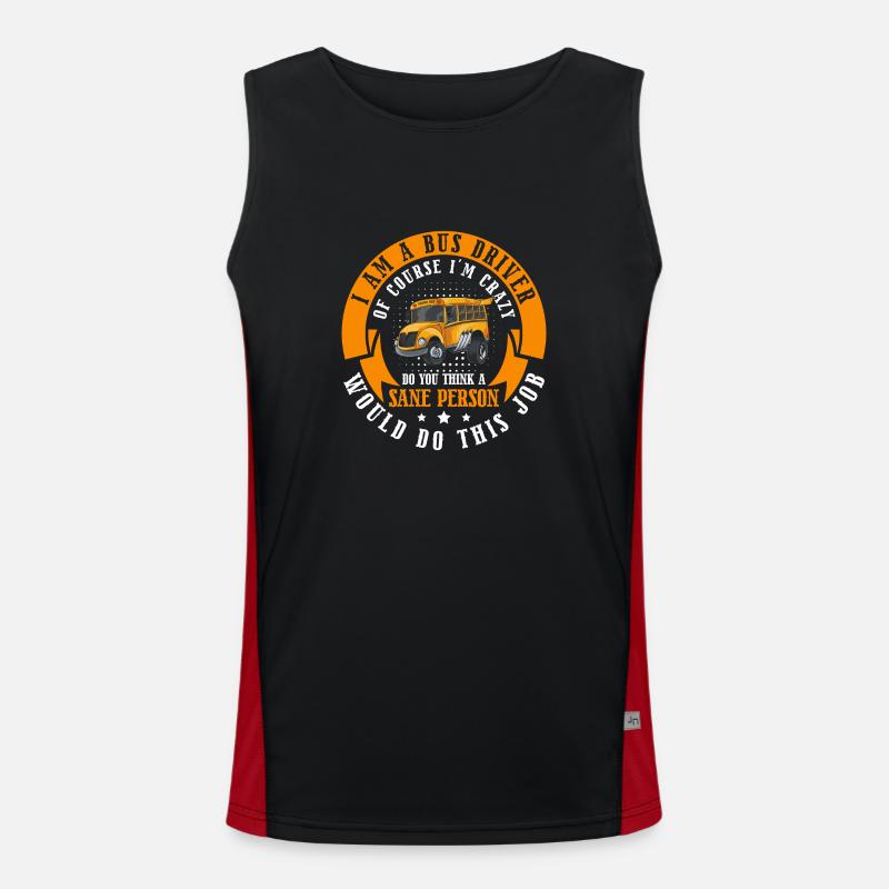 Driver Bus Regular service Bus driver Men's Functional Contrast Tank Top 