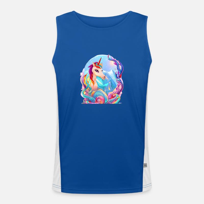 Unicorn Fabeltier Mädchen Einhorn Einhörner Funktionelles Kontrast-Tank Top für Männer 