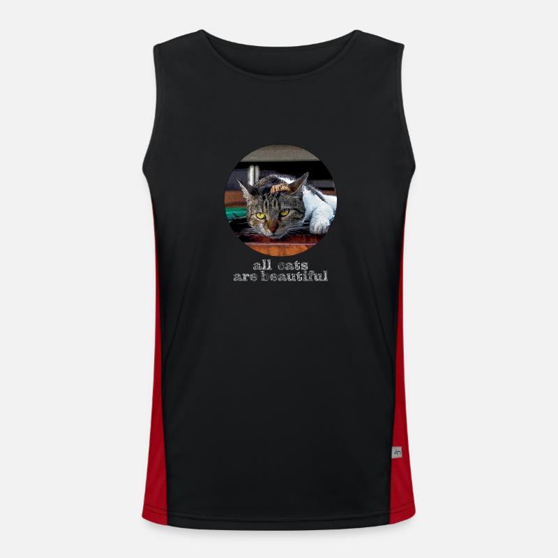 All cats are beautiful Men's Functional Contrast Tank Top 