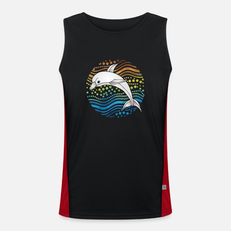Delfin Funktionelles Kontrast-Tank Top für Männer 