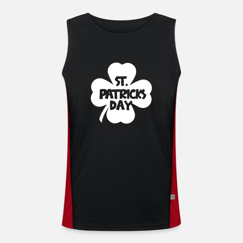 St. Patrick`s Day Funktionelles Kontrast-Tank Top für Männer 