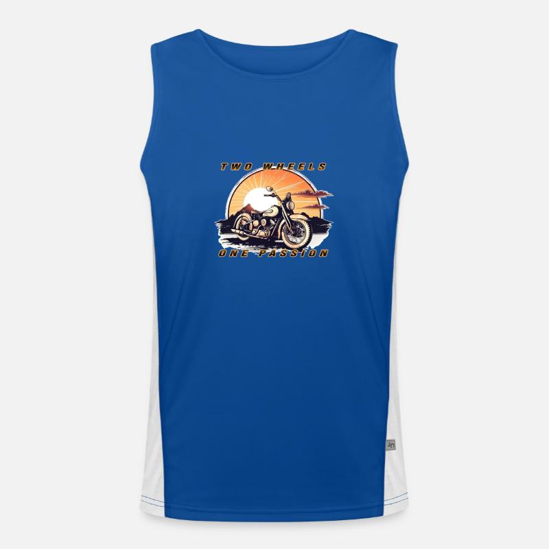 Two Wheels One Passion Men's Functional Contrast Tank Top 