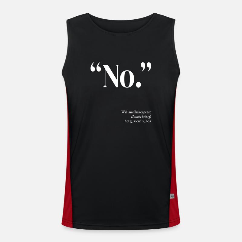 "No." Débardeur respirant contrasté Homme 