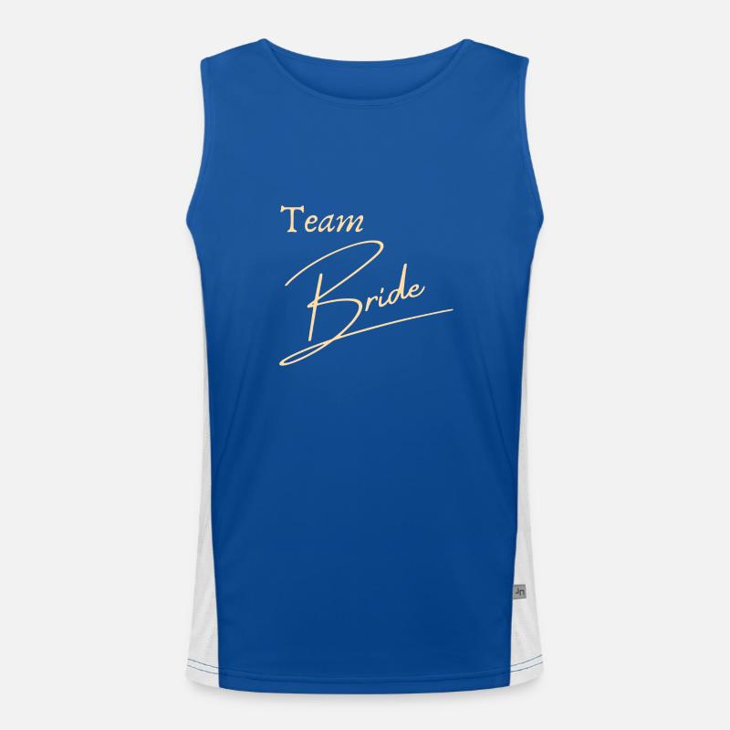 "Verbünde dich mit der Braut" Funktionelles Kontrast-Tank Top für Männer 