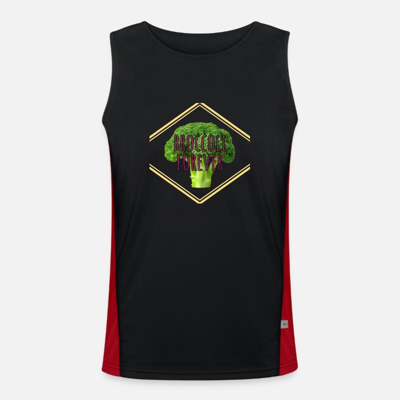 broccoli forever Funktionelles Kontrast-Tank Top für Männer 