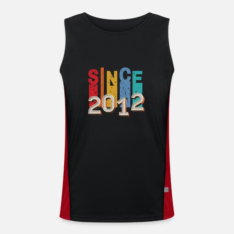 Seit 2012 retro Funktionelles Kontrast-Tank Top für Männer 