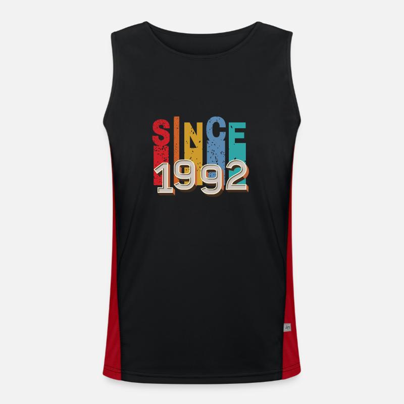 Seit 1992 retro Funktionelles Kontrast-Tank Top für Männer 