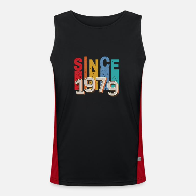 Seit 1979 retro Funktionelles Kontrast-Tank Top für Männer 