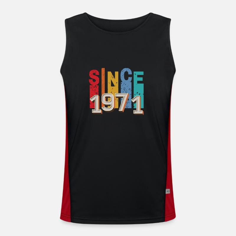 Since 1971 retro Débardeur respirant contrasté Homme 