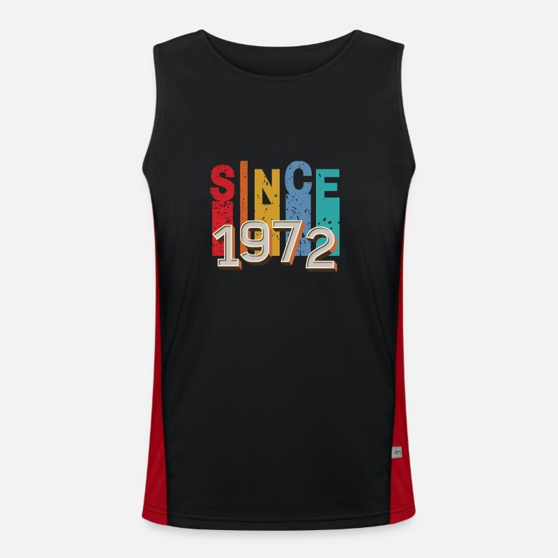 Since 1972 retro Débardeur respirant contrasté Homme 