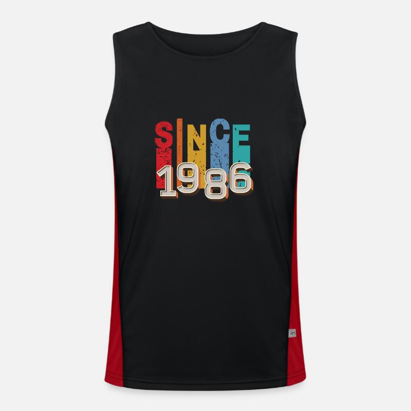 Since 1986 retro Débardeur respirant contrasté Homme 