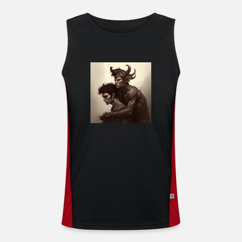 Possessed by the devil Men's Functional Contrast Tank Top 