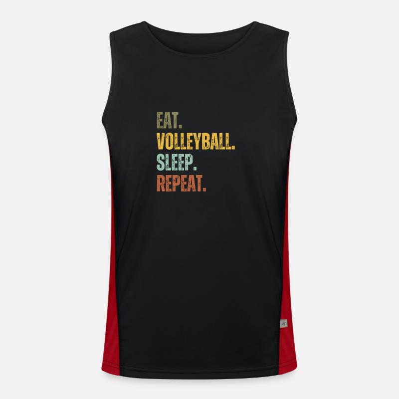 EAT WRITE SLEEP REPEAT Men's Functional Contrast Tank Top 