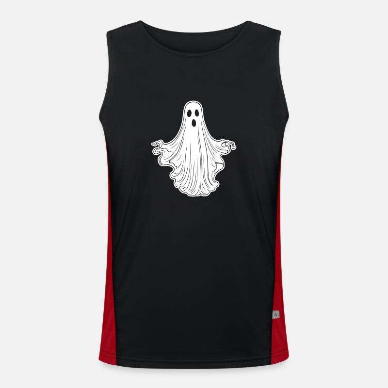 Ghost Ghosts Witching Hour Halloween Men's Functional Contrast Tank Top 