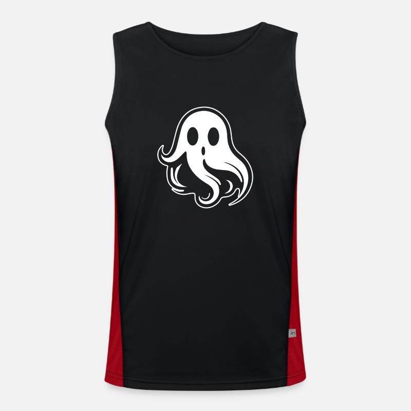 Ghost Ghosts Witching Hour Halloween Men's Functional Contrast Tank Top 