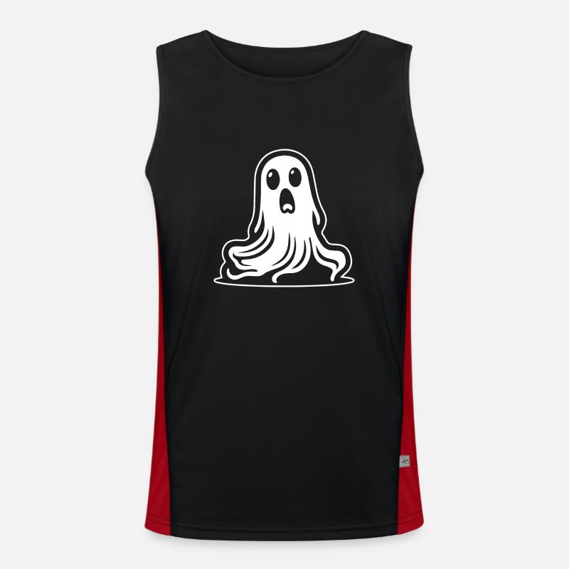 Ghost Ghosts Witching Hour Halloween Men's Functional Contrast Tank Top 