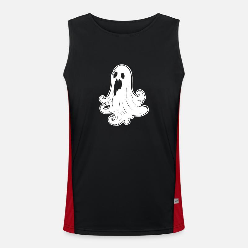 Ghost Ghosts Witching Hour Halloween Men's Functional Contrast Tank Top 