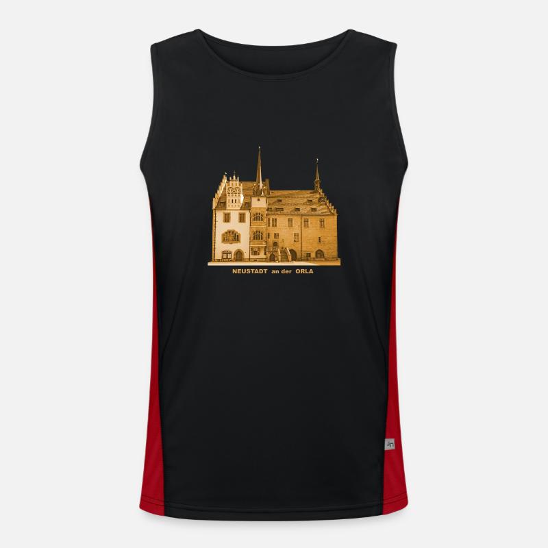 Neustadt an der Orla Thuringia town hall Men's Functional Contrast Tank Top 
