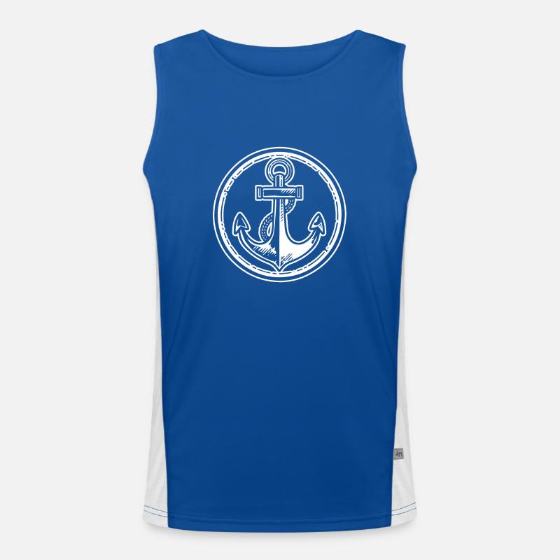 Anker Boot Schiff Nautik Funktionelles Kontrast-Tank Top für Männer 